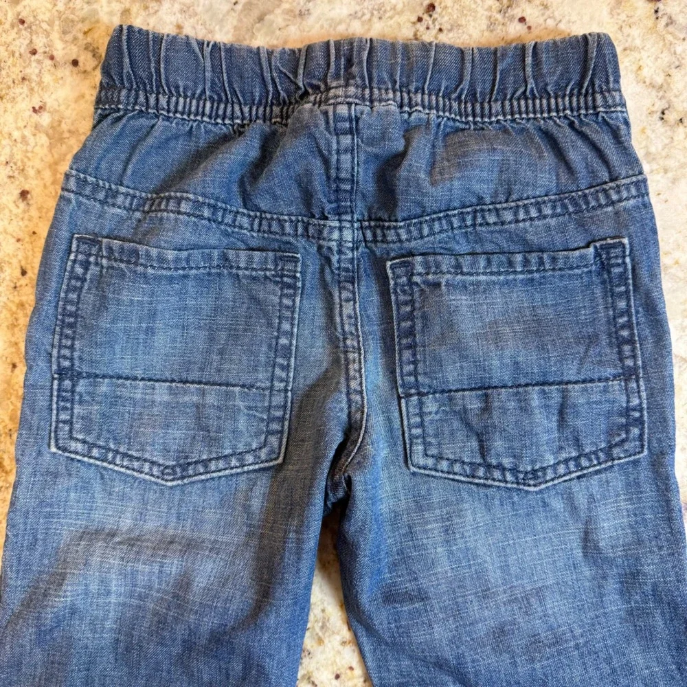 Gap Denim Boys 4 Years Slim Pull On Jeans Medium Wash Elastic Waist 100% Cotton